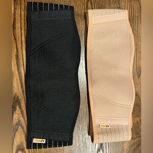 Two AZMED maternity belly bands